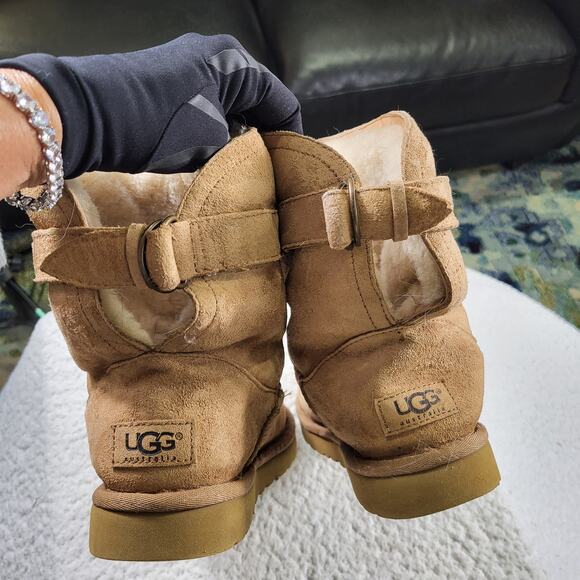 Ugg Remora Women Short Boots Chestnut womens bootie size 7 - Picture 4 of 6